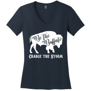 Be The Buffalo Charge The Storm Women's V-Neck T-Shirt