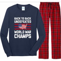 Back To Back Undefeated World War Champs Long Sleeve Pajama Set