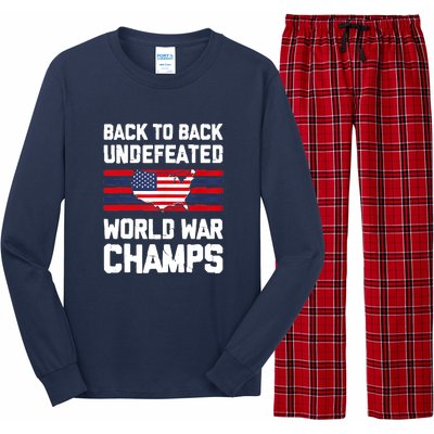 Back To Back Undefeated World War Champs Long Sleeve Pajama Set