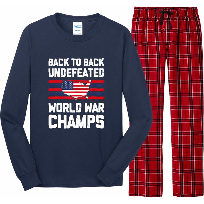 Back To Back Undefeated World War Champs Long Sleeve Pajama Set