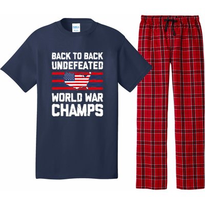 Back To Back Undefeated World War Champs Pajama Set