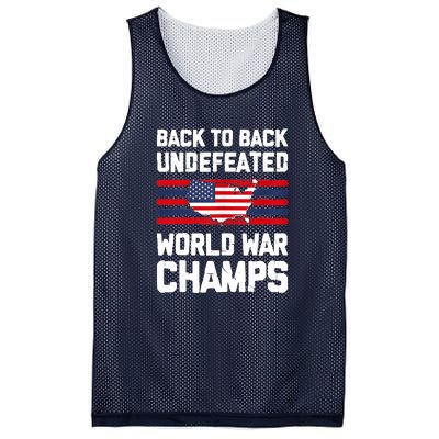 Back To Back Undefeated World War Champs Mesh Reversible Basketball Jersey Tank