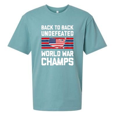 Back To Back Undefeated World War Champs Sueded Cloud Jersey T-Shirt