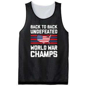 Back To Back Undefeated World War Champs 4th Of July Mesh Reversible Basketball Jersey Tank