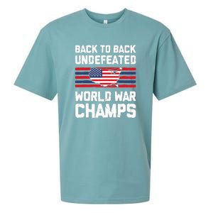 Back To Back Undefeated World War Champs 4th Of July Sueded Cloud Jersey T-Shirt