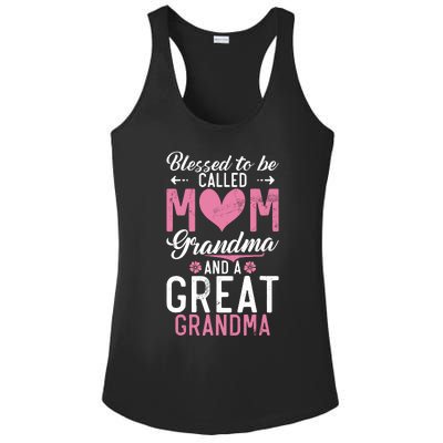 Blessed To Be Called Grandma And A Great Grandma Ladies PosiCharge Competitor Racerback Tank