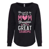 Blessed To Be Called Grandma And A Great Grandma Womens California Wash Sweatshirt