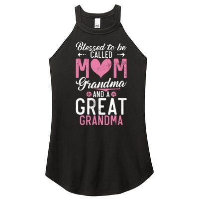 Blessed To Be Called Grandma And A Great Grandma Women’s Perfect Tri Rocker Tank