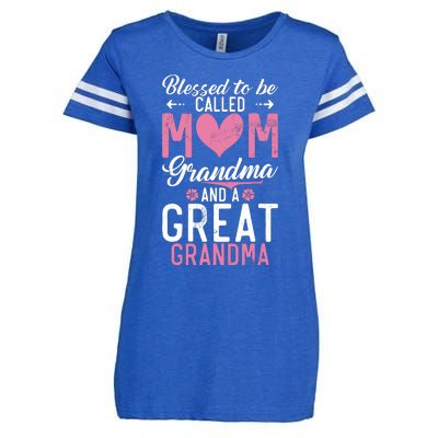 Blessed To Be Called Grandma And A Great Grandma Enza Ladies Jersey Football T-Shirt