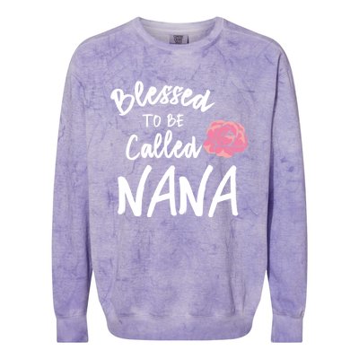 Blessed To Be Called Nana Gift From Grandson To Grandma MotherS Day Colorblast Crewneck Sweatshirt