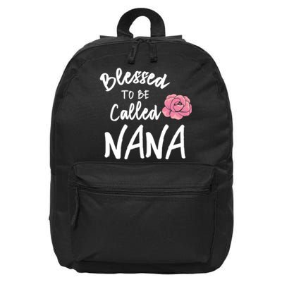 Blessed To Be Called Nana Gift From Grandson To Grandma MotherS Day 16 in Basic Backpack