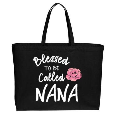 Blessed To Be Called Nana Gift From Grandson To Grandma MotherS Day Cotton Canvas Jumbo Tote