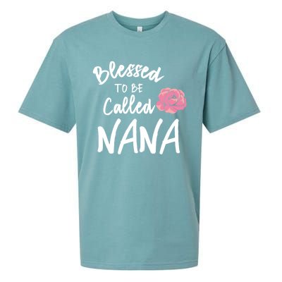 Blessed To Be Called Nana Gift From Grandson To Grandma MotherS Day Sueded Cloud Jersey T-Shirt