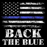 Back The Blue Thin Blue Line American Flag Police Support Cooling Performance Crew T-Shirt