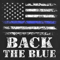 Back The Blue Thin Blue Line American Flag Police Support Adult Drive Performance Visor
