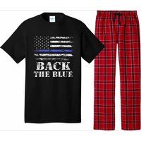 Back The Blue Thin Blue Line American Flag Police Support Pajama Set