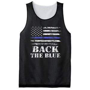 Back The Blue Thin Blue Line American Flag Police Support Mesh Reversible Basketball Jersey Tank