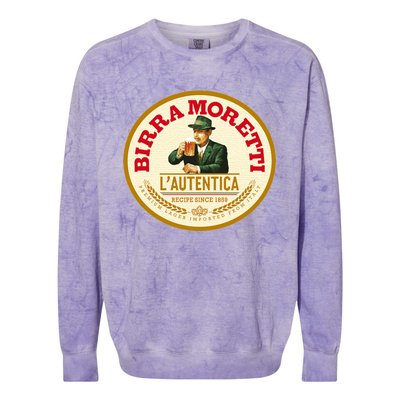 Best To Buy Iconic Vintage Birra Moretti Logo 1859 Design Colorblast Crewneck Sweatshirt