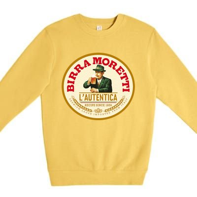 Best To Buy Iconic Vintage Birra Moretti Logo 1859 Design Premium Crewneck Sweatshirt