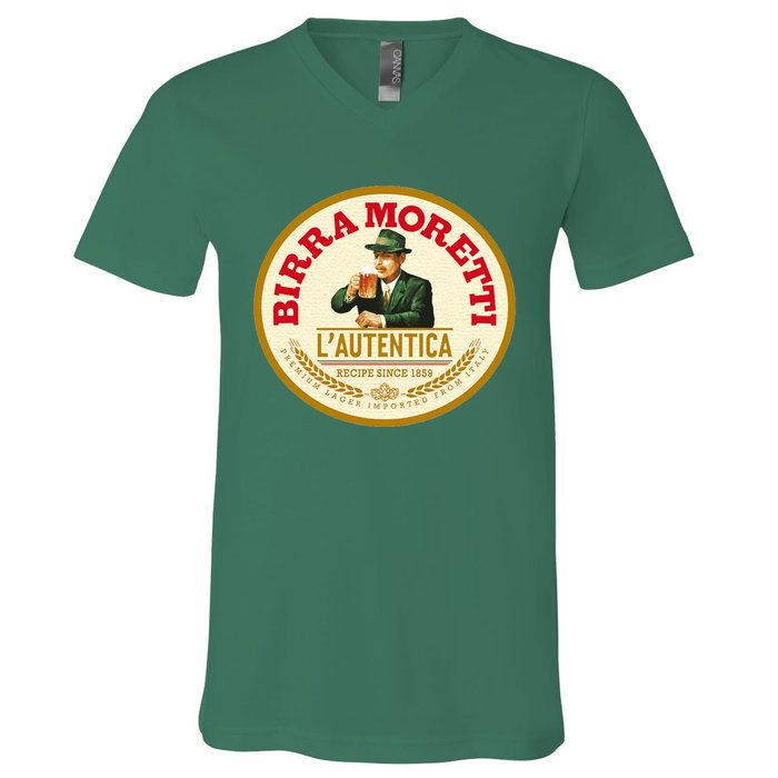 Best To Buy Iconic Vintage Birra Moretti Logo 1859 Design V-Neck T-Shirt