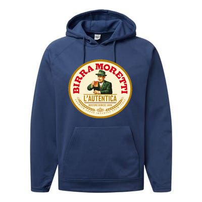 Best To Buy Iconic Vintage Birra Moretti Logo 1859 Design Performance Fleece Hoodie