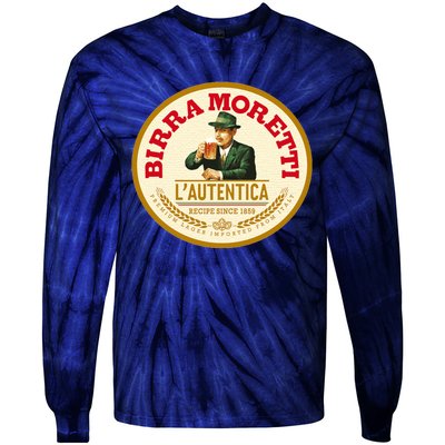 Best To Buy Iconic Vintage Birra Moretti Logo 1859 Design Tie-Dye Long Sleeve Shirt