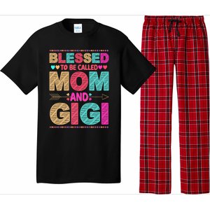 Blessed To Be Called Mom And Gigi Floral Mother's Day Gift Pajama Set