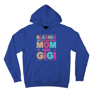 Blessed To Be Called Mom And Gigi Floral Mother's Day Gift Hoodie