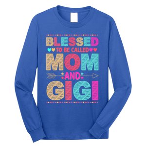 Blessed To Be Called Mom And Gigi Floral Mother's Day Gift Long Sleeve Shirt