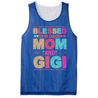 Blessed To Be Called Mom And Gigi Floral Mother's Day Gift Mesh Reversible Basketball Jersey Tank