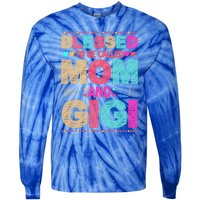 Blessed To Be Called Mom And Gigi Floral Mother's Day Gift Tie-Dye Long Sleeve Shirt