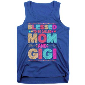 Blessed To Be Called Mom And Gigi Floral Mother's Day Gift Tank Top