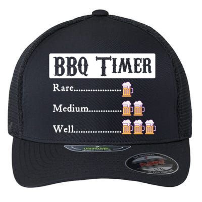 Bbq Timer Barbecue Gift Flexfit Unipanel Trucker Cap