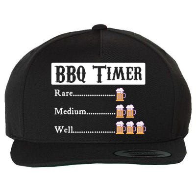 Bbq Timer Barbecue Gift Wool Snapback Cap