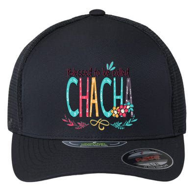Blessed To Be Called Chacha Colorful Grandma Flexfit Unipanel Trucker Cap