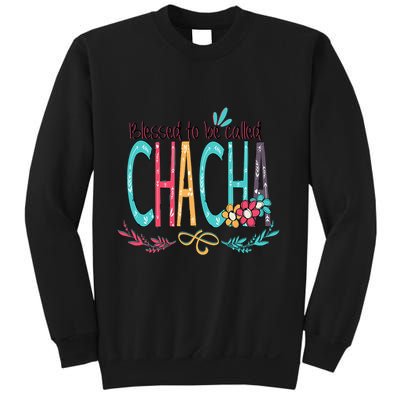 Blessed To Be Called Chacha Colorful Grandma Sweatshirt