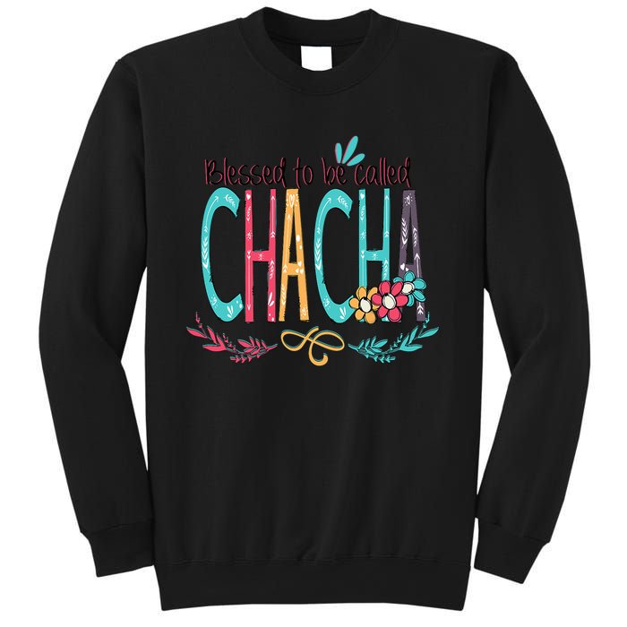 Blessed To Be Called Chacha Colorful Grandma Sweatshirt