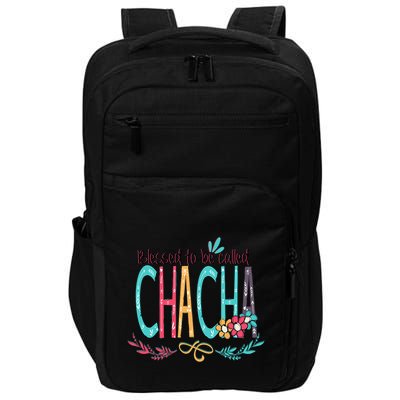 Blessed To Be Called Chacha Colorful Grandma Impact Tech Backpack