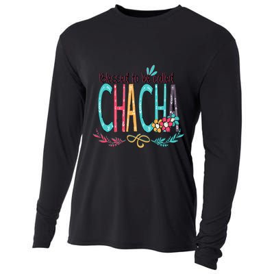 Blessed To Be Called Chacha Colorful Grandma Cooling Performance Long Sleeve Crew