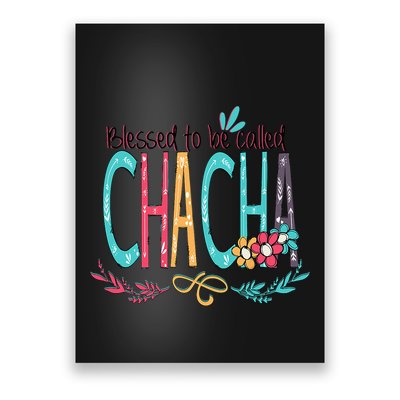Blessed To Be Called Chacha Colorful Grandma Poster