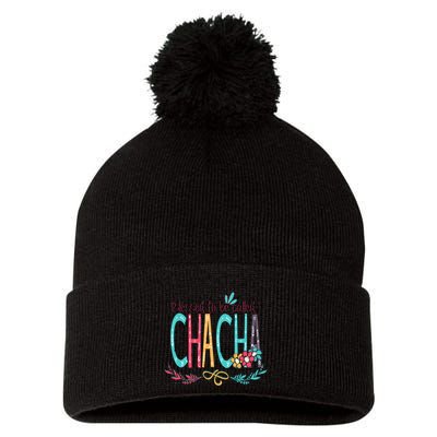 Blessed To Be Called Chacha Colorful Grandma Pom Pom 12in Knit Beanie