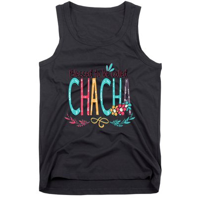 Blessed To Be Called Chacha Colorful Grandma Tank Top