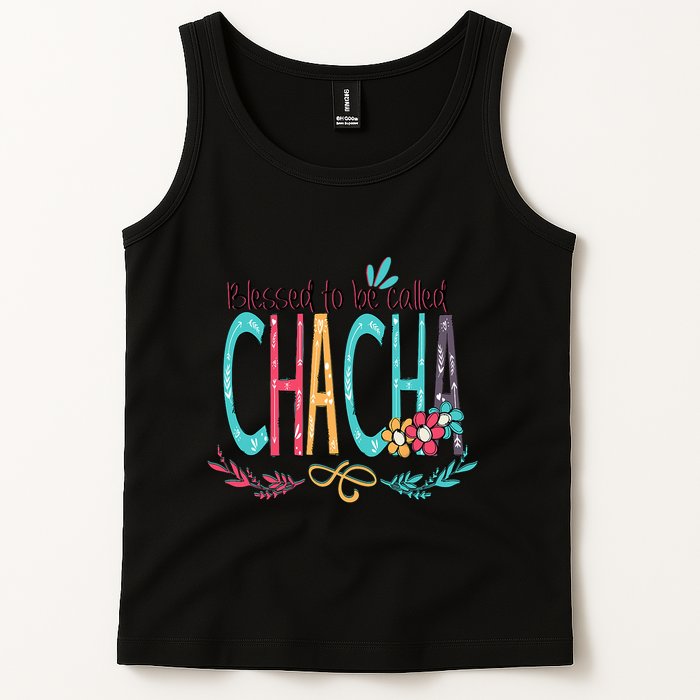 Blessed To Be Called Chacha Colorful Grandma Tank Top