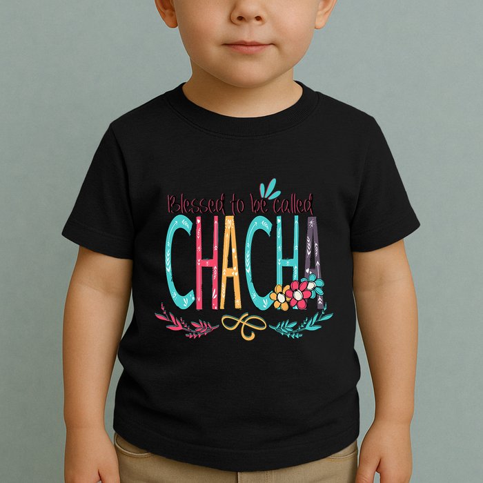 Blessed To Be Called Chacha Colorful Grandma Toddler T-Shirt