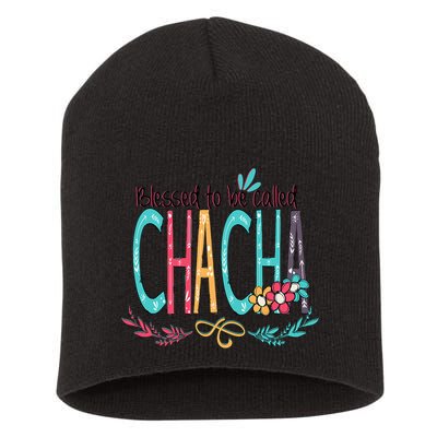Blessed To Be Called Chacha Colorful Grandma Short Acrylic Beanie