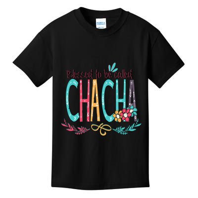 Blessed To Be Called Chacha Colorful Grandma Kids T-Shirt
