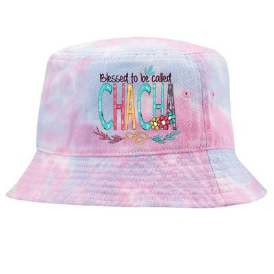 Blessed To Be Called Chacha Colorful Grandma Tie-Dyed Bucket Hat