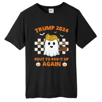 Bout To Bag It Up Again 2024 Trump Ghost Halloween Campaign Tall Fusion ChromaSoft Performance T-Shirt