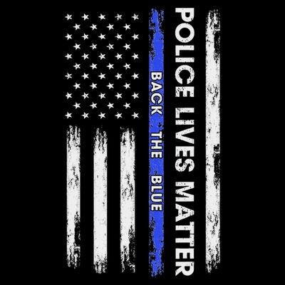 Back The Blue Thin Blue Line Usa Flag Police Lives Matter T-Shirt