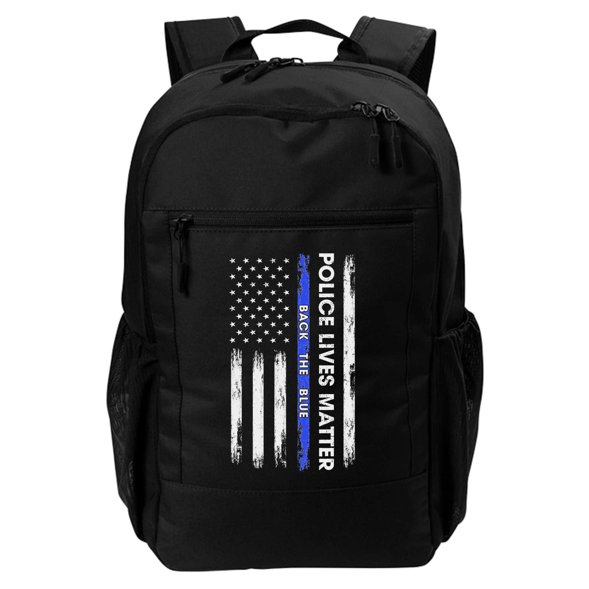 Back The Blue Thin Blue Line Usa Flag Police Lives Matter Backpack